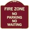 Signmission Fire Zone No Parking No Waiting Heavy-Gauge Aluminum Architectural Sign, 18" x 18", BU-1818-23970 A-DES-BU-1818-23970 - alternate 1
